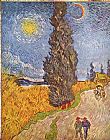 The Beatles @ Abbey Road Paintings - Road with Cypresses by Vincent van Gogh